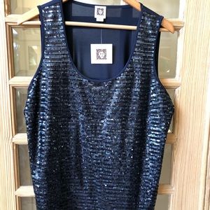 🇫🇷 Sequined top:  Anne Klein NWT🇫🇷